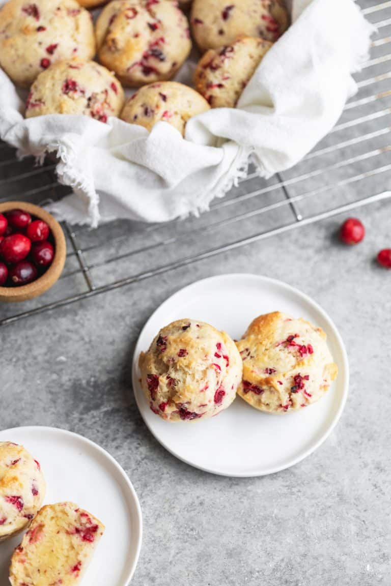 Two Muffins On A Plate