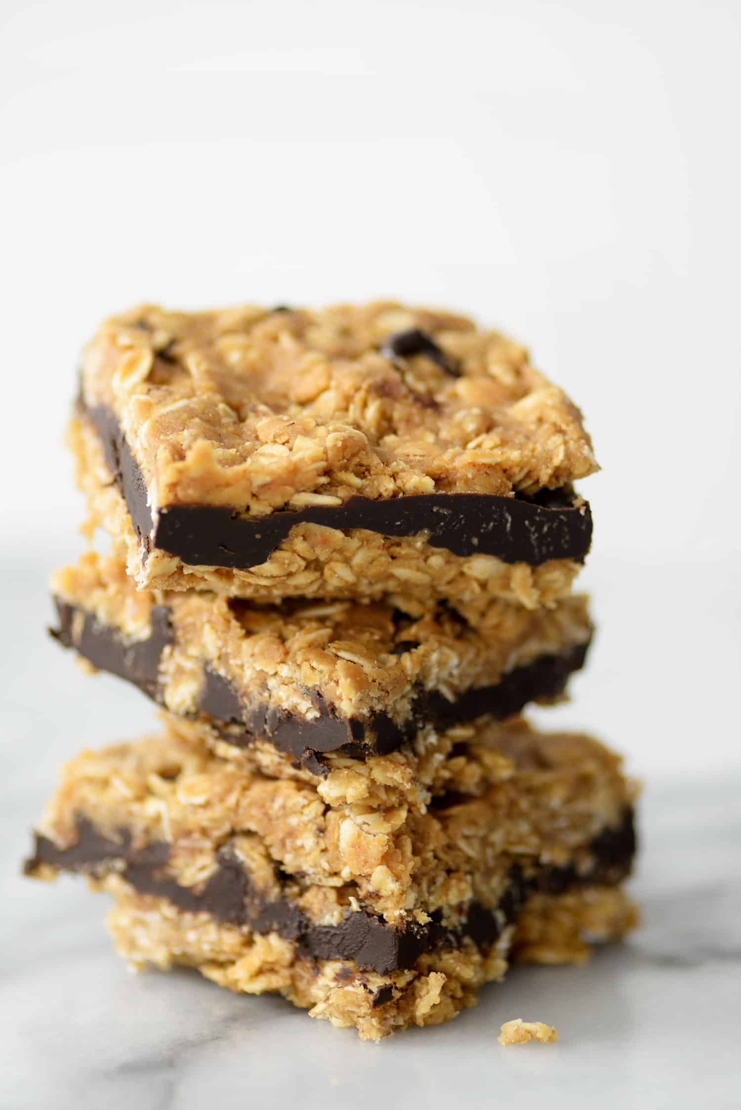 Dark Chocolate Almond Oatmeal Bars 1 Vegan Healthy Oatmeal Bars