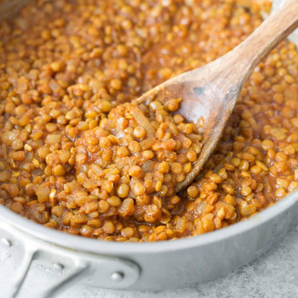 35 Easy Vegan Lentil Recipes 12 Lentil Masala With Wooden Spoon