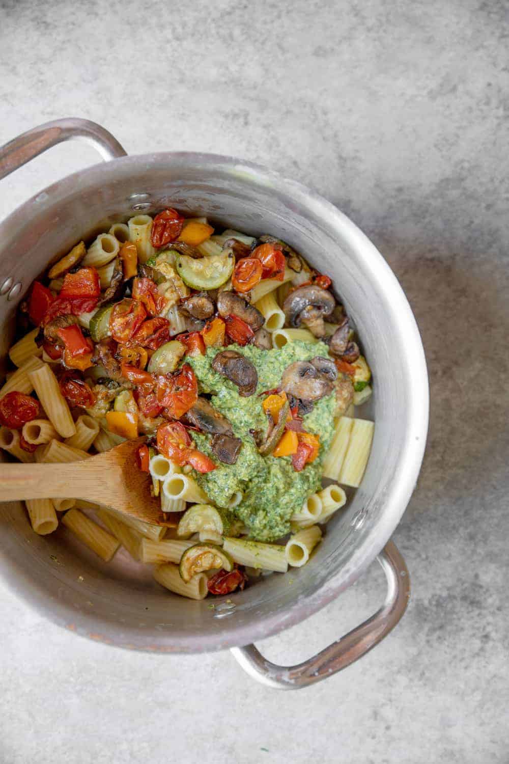 Vegan Pesto Pasta 4 Vegan Pesto Pasta With Roasted Vegetables