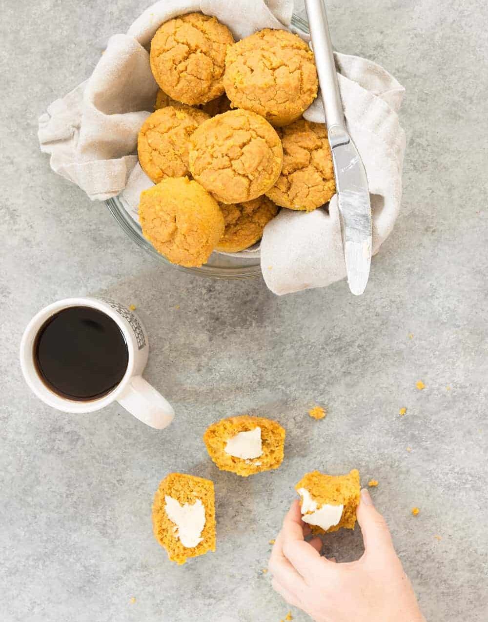 Pumpkin Cornbread Muffins (Perfect with Chili) 1 Vegan Pumpkin Cornbread Muffins